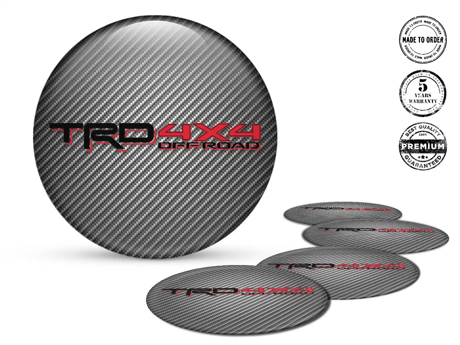 Toyota TRD Emblema Bombado Versión Pegatina de Aro Auto